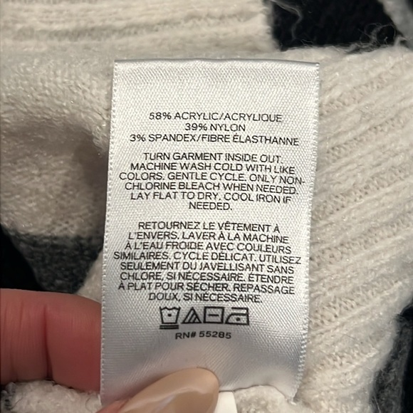 Express Mock Neck Striped Sweater - Picture 4 of 11